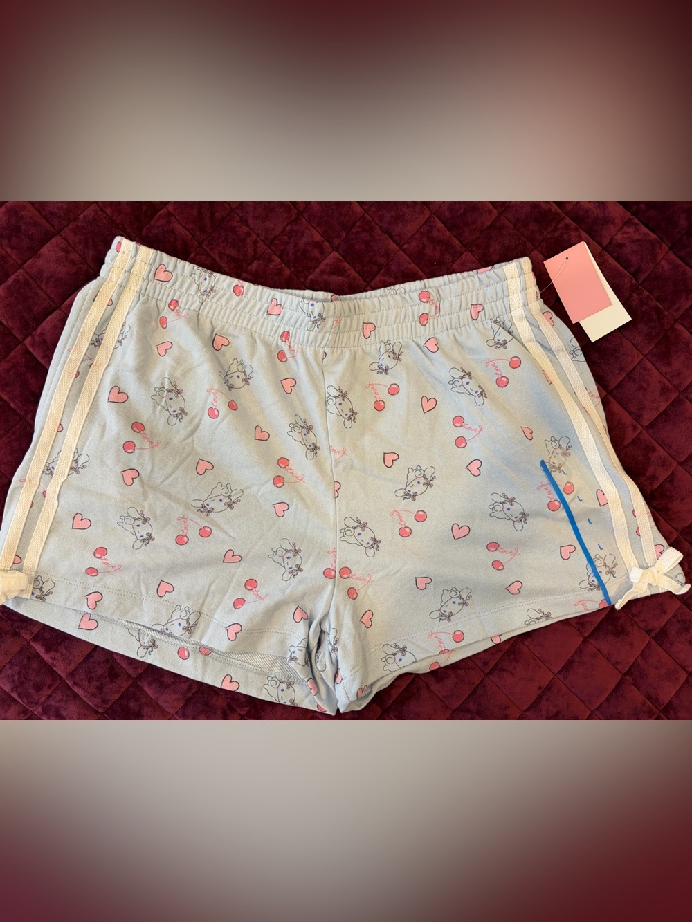 Women's Light Blue hello kitty cinnamon roll sleep shorts